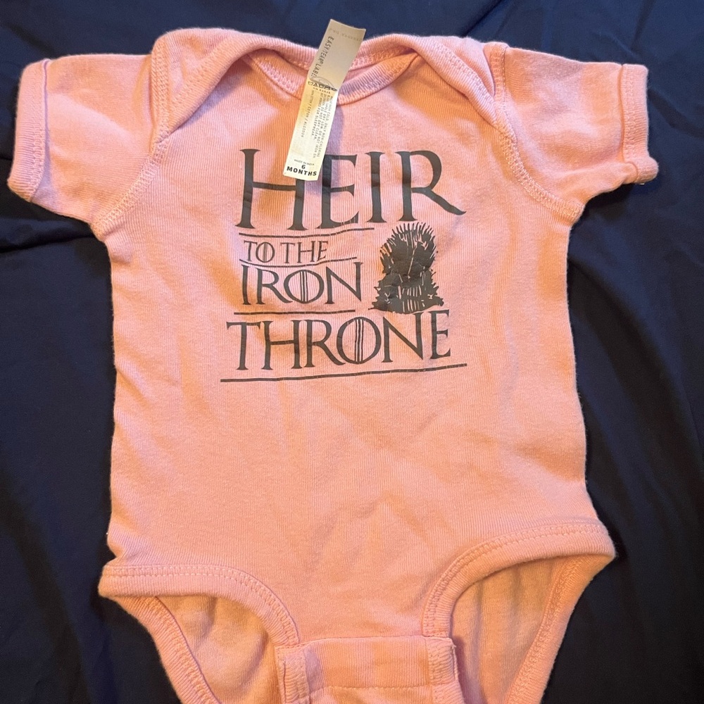 Rabbit Skins Pink Heir to the Iron Throne Bodysuit
